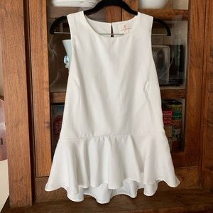 Julie Brown NYC size 2 sleeveless peplum blouse